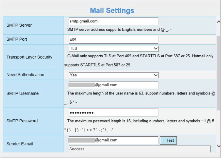 send alarm emails for Foscam HD camera 