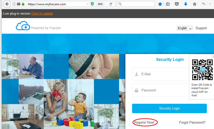 How to login to myfoscam.com for the 
