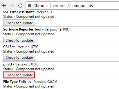 plugins chrome update