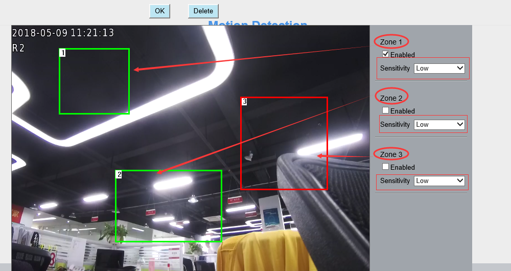 SD card during an alarm with HD cameras 