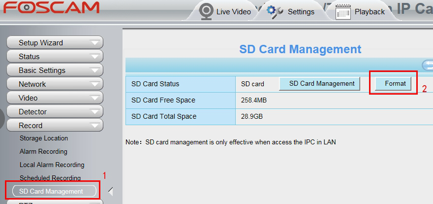 foscam sd card