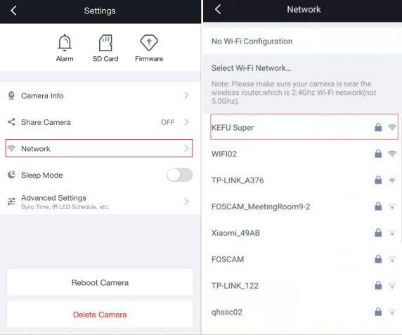connecting foscam to wifi