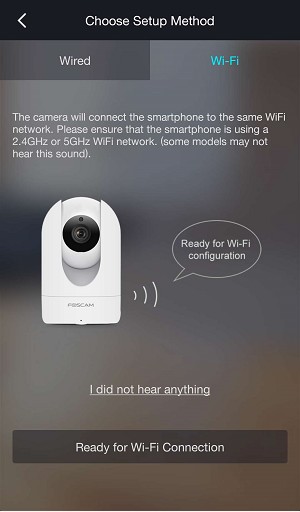 wireless connection for Foscam camera 