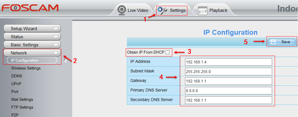 find ip camera in network