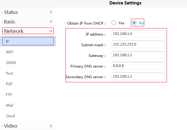 Assigning an IP Address to a Camera