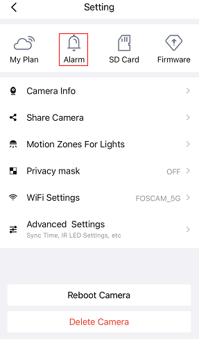 Foscam motion sales detection settings