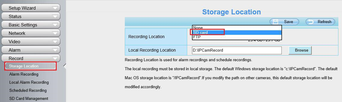 Foscam record to sd card 2025