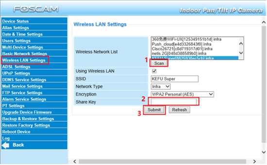 connecting foscam to wifi